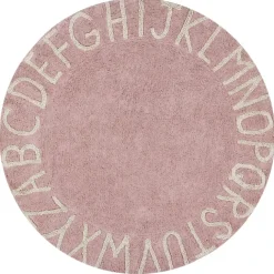 Tapis lavable rond alphabet ABC