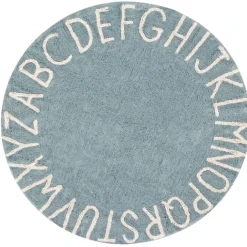 Tapis lavable rond alphabet ABC