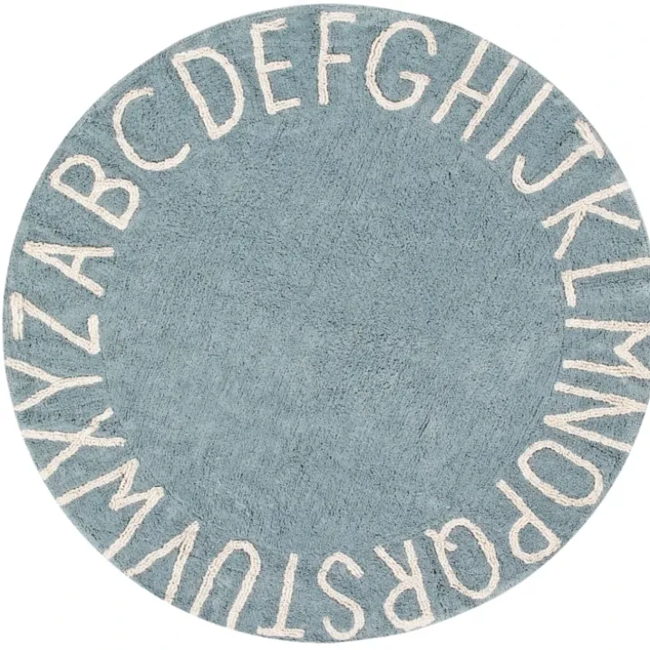 Tapis lavable rond alphabet ABC