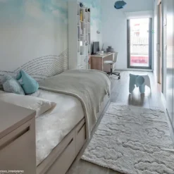 Tapis lavable rugcycled clouds