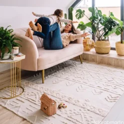 Tapis lavable tribu naturel