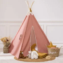 Tipi à pompons ronds