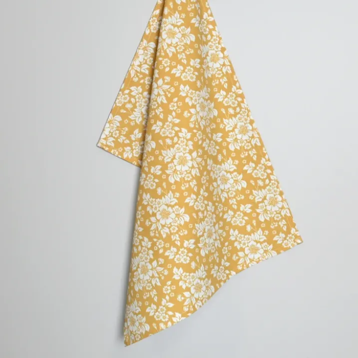 Torchon de cuisine en coton à motif floral imprimé
