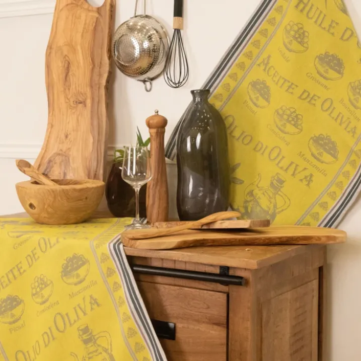 Torchon en coton huile d’olive