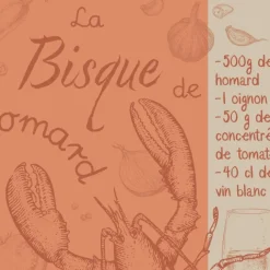 Torchon en coton motif homard cuisine