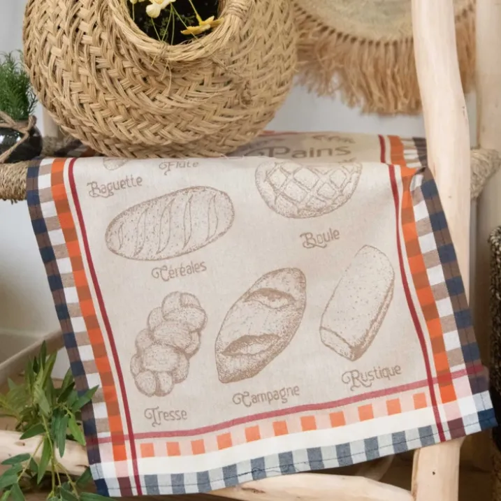 Torchon en coton pains tradition française