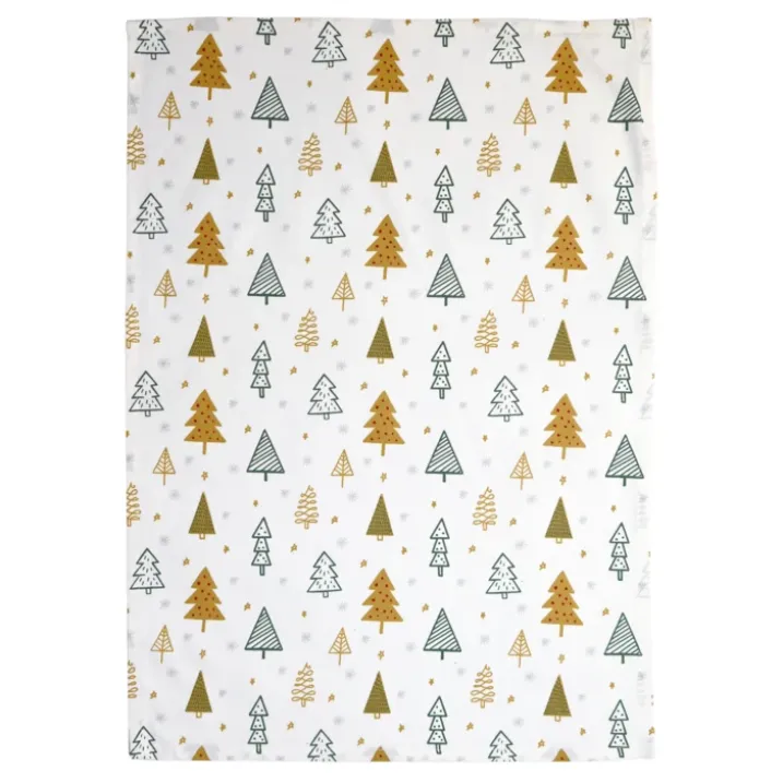 Torchons de cuisine motifs sapins en coton
