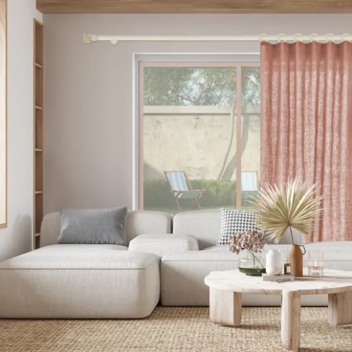 Tringle à rideaux en frêne D28 – 1m50