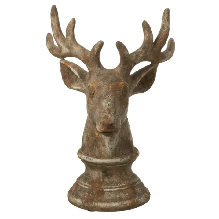 Tête de cerf décorative en résine