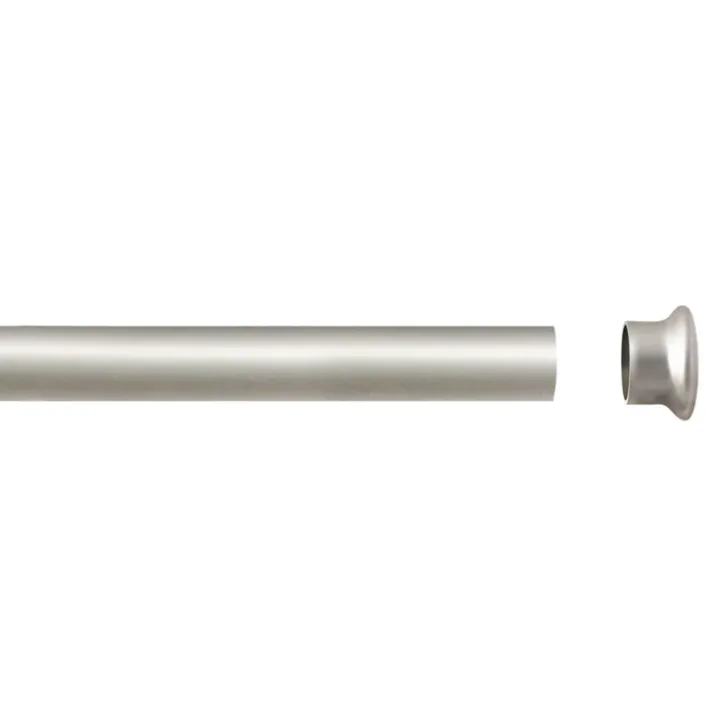 Tube tringle argent mat 1,5 m x28 mm