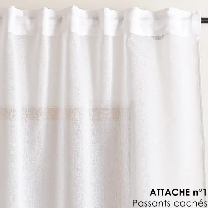 Voilage accroche 3-en-1 bicolore LUZ