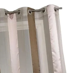 Voilage bicolore à rayures verticales