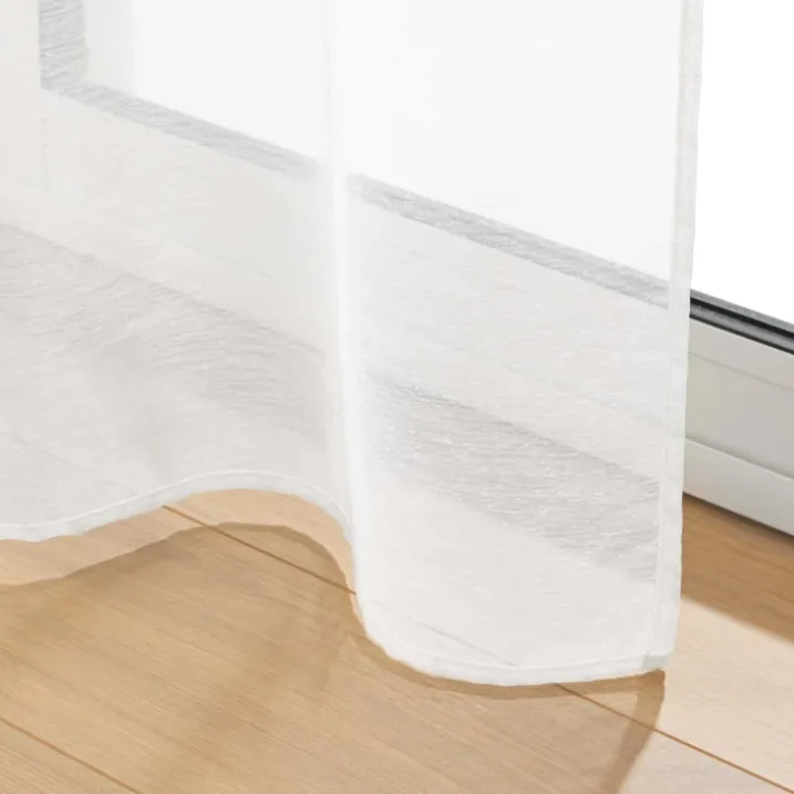 Voilage blanc fluide transparent