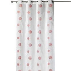 Voilage brodé en organza à motifs ronds