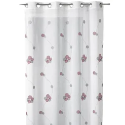 Voilage brodé à motifs de poids et lignes