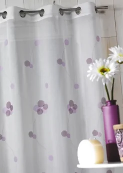 Voilage brodé à motifs de poids et lignes