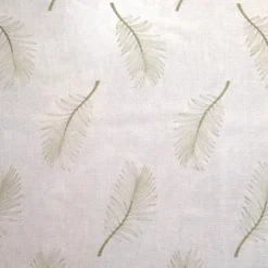 Voilage brodé à motifs feuilles