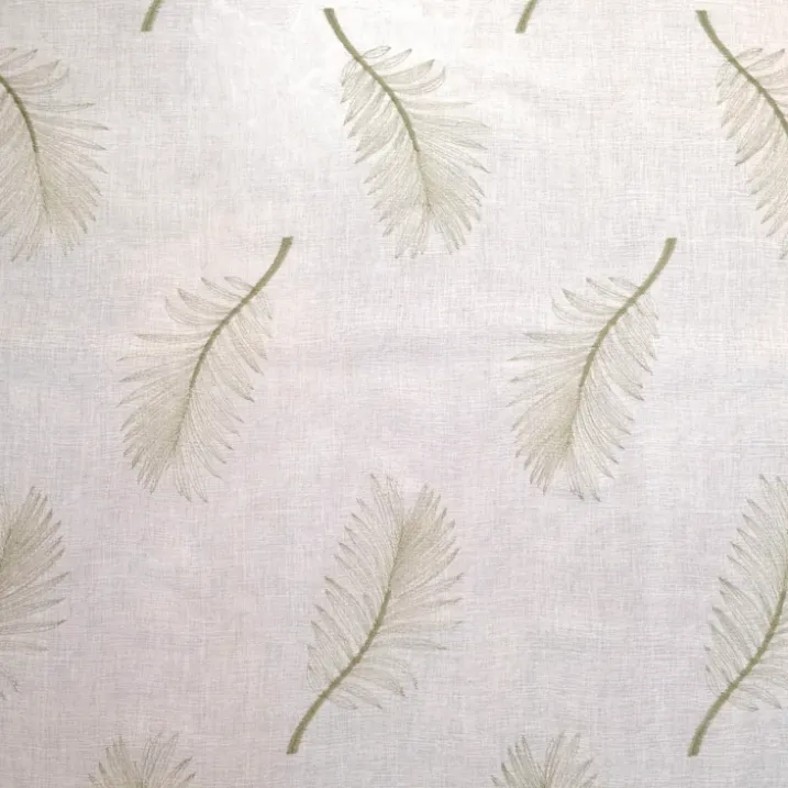 Voilage brodé à motifs feuilles