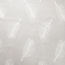Voilage brodé à motifs feuilles