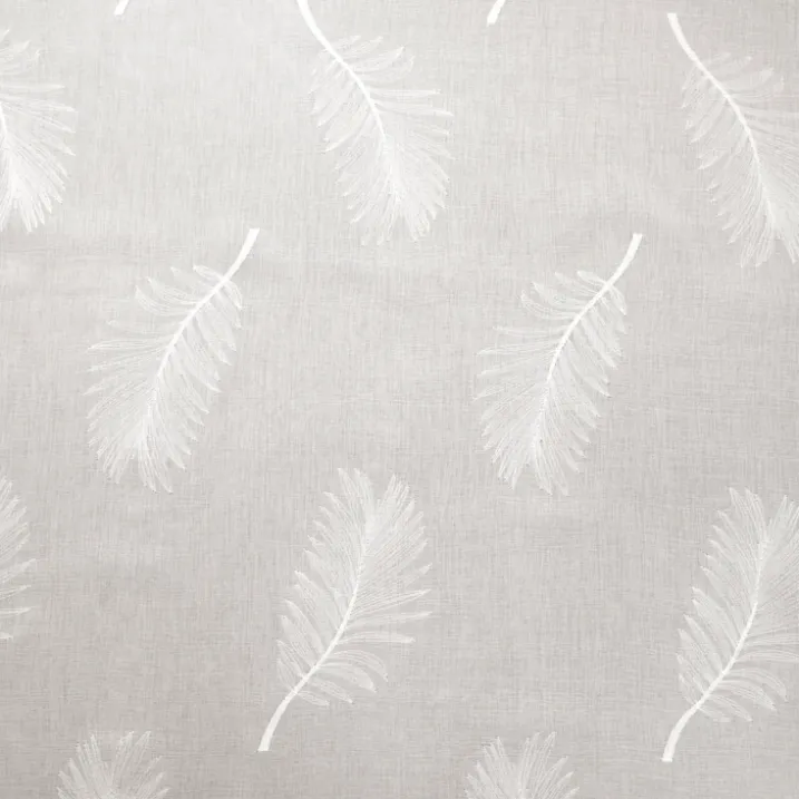 Voilage brodé à motifs feuilles