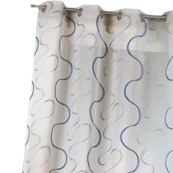 Voilage brodé à motifs ondulés