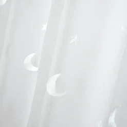 Voilage enfant brodé étoiles et lunes