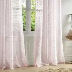 Voilage enfant petits pompons