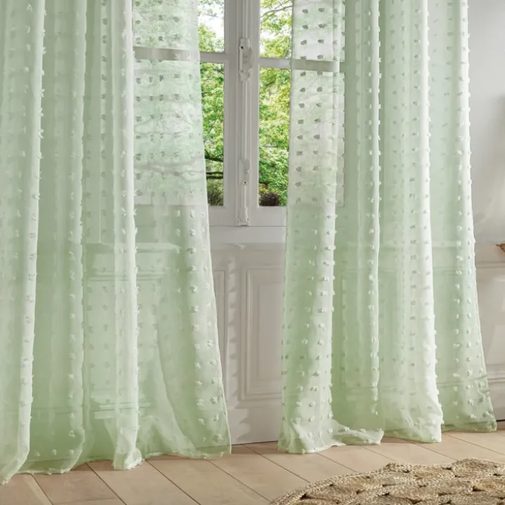 Voilage enfant petits pompons