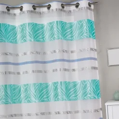 Voilage en jacquard à rayures horizontales colorées