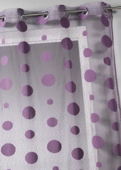 Voilage en maille effet filet à pois