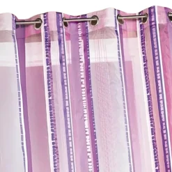 Voilage en organza jacquard à rayures verticales