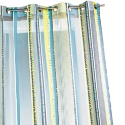 Voilage en organza jacquard à rayures verticales