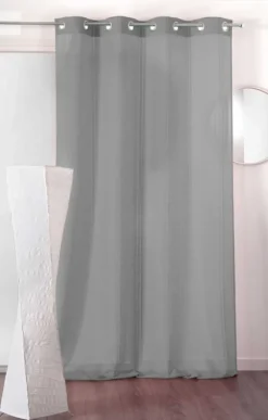 Voilage en Poly/Lin et Oeillets en Alu Brossé