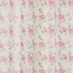 Voilage en poly/lin imprimé "rose"
