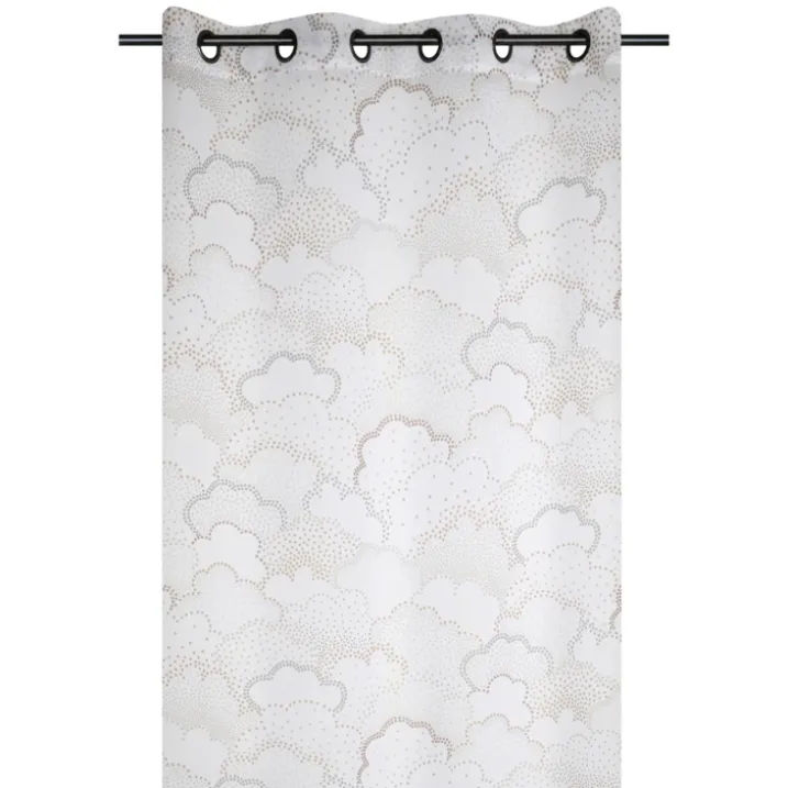 Voilage à œillets motif nuage pour chambre d’enfant