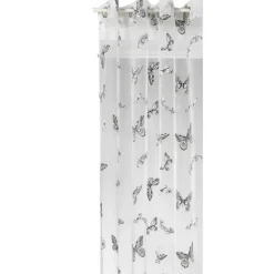 Voilage à œillets à motif papillons