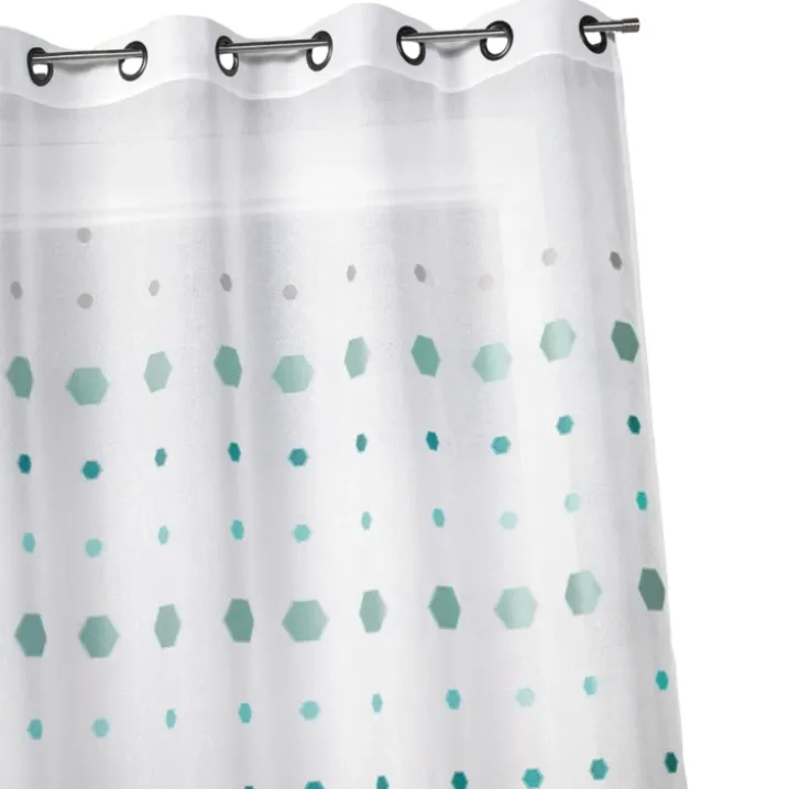 Voilage jacquard imprimés hexagonaux