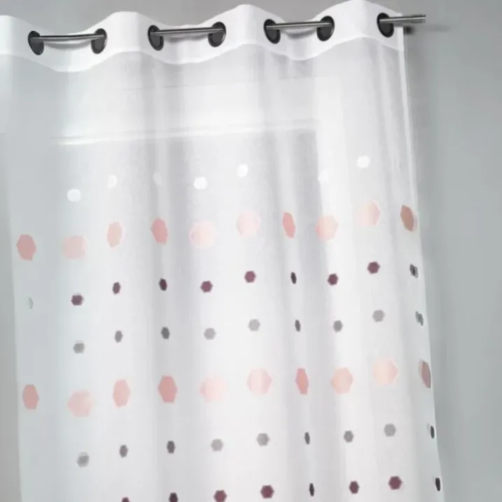 Voilage jacquard imprimés hexagonaux
