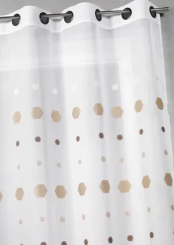 Voilage jacquard imprimés hexagonaux