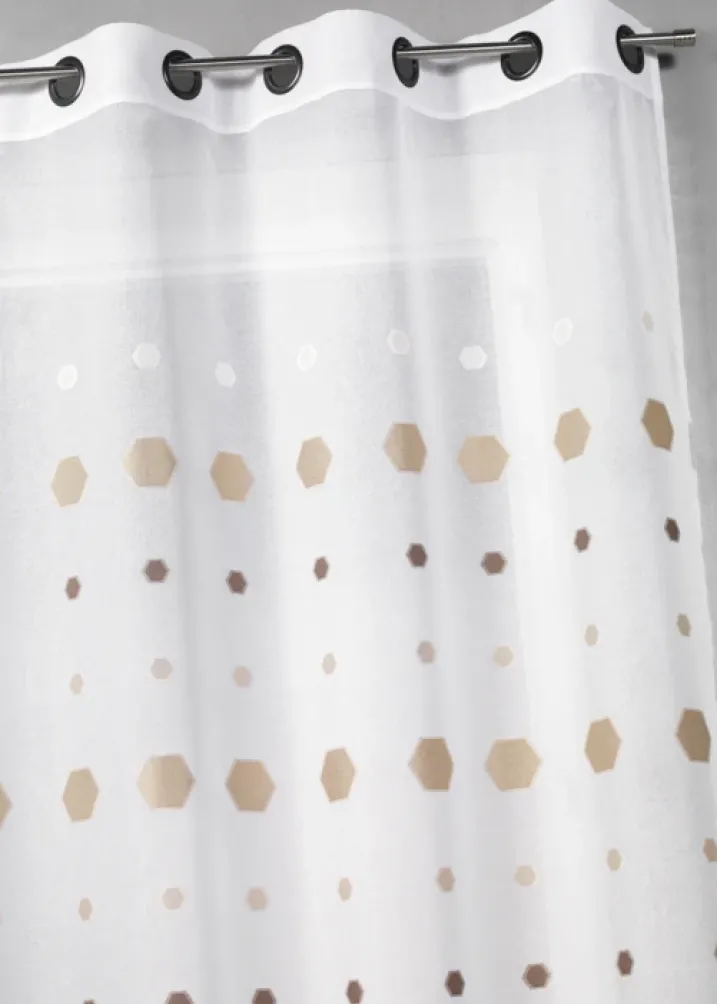 Voilage jacquard imprimés hexagonaux