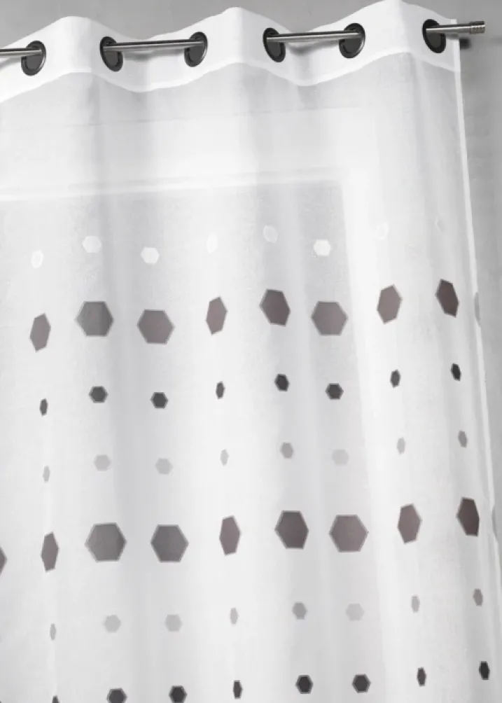 Voilage jacquard imprimés hexagonaux