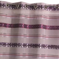 Voilage jacquard à rayures géométriques