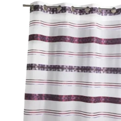 Voilage jacquard à rayures géométriques