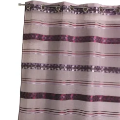 Voilage jacquard à rayures géométriques