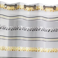 Voilage jacquard à rayures géométriques