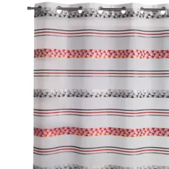 Voilage jacquard à rayures géométriques
