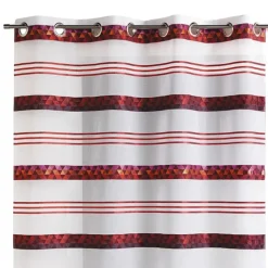 Voilage jacquard à rayures géométriques
