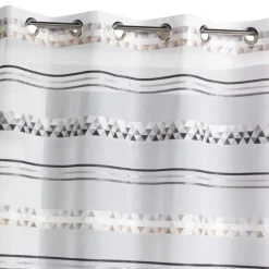 Voilage jacquard à rayures géométriques