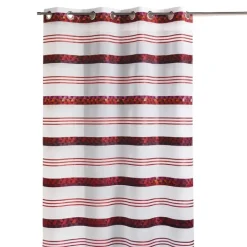 Voilage jacquard à rayures géométriques
