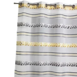 Voilage jacquard à rayures géométriques